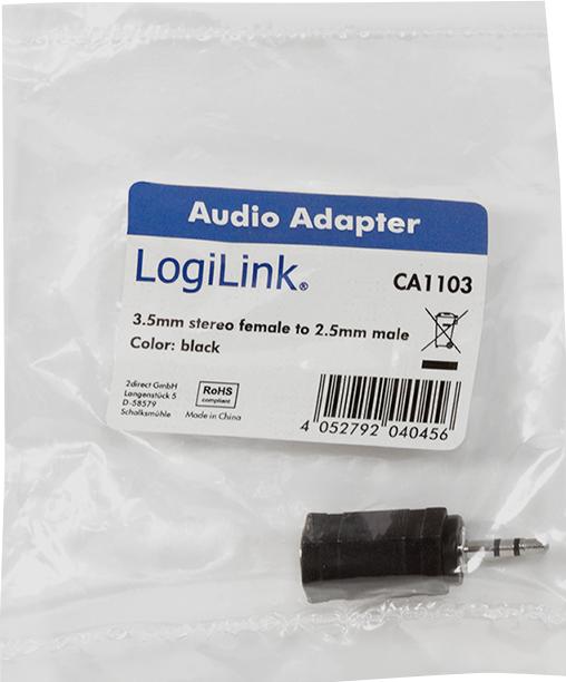Produktbild LogiLink Stereo Headset Adapter (Klinkenadapter)