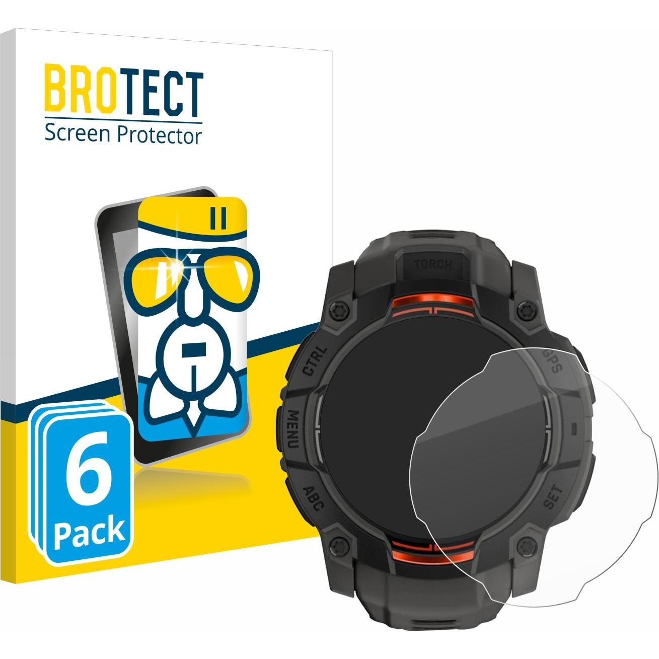 BROTECT Schutzglas Schutzfolie Displayschutz Display Schutz Glas Folie klar, Smartwatch Schutzfolie, Transparent