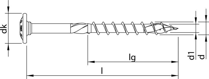 Image du produit Heco TOPIX-plus 10,0 x 320, tête de disque, T-Drive, TG, A3K (50 Vis par pièce)