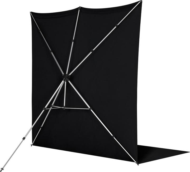 Produktbild Westcott X-Drop Pro - Rich Black Sweep (8' x 13') Wrinkle-Resistant Backdrop Kit, 2.4 x 4m (240 cm, 1300 cm)