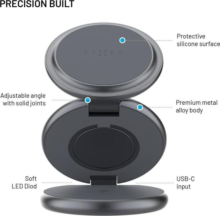 Actual product image Fixed MagPowerstation Round, grey (15 W)