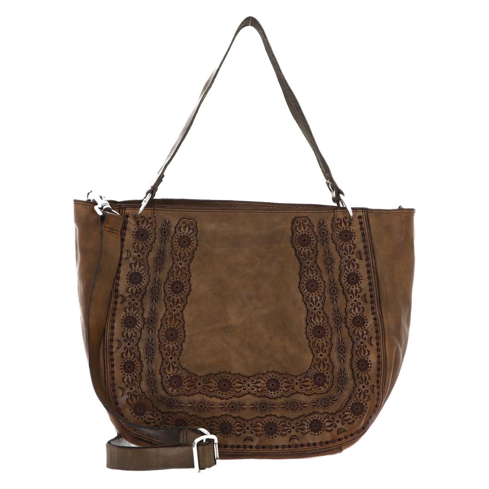 Campomaggi, Damen, Handtasche, Shoulder Bag, Grün