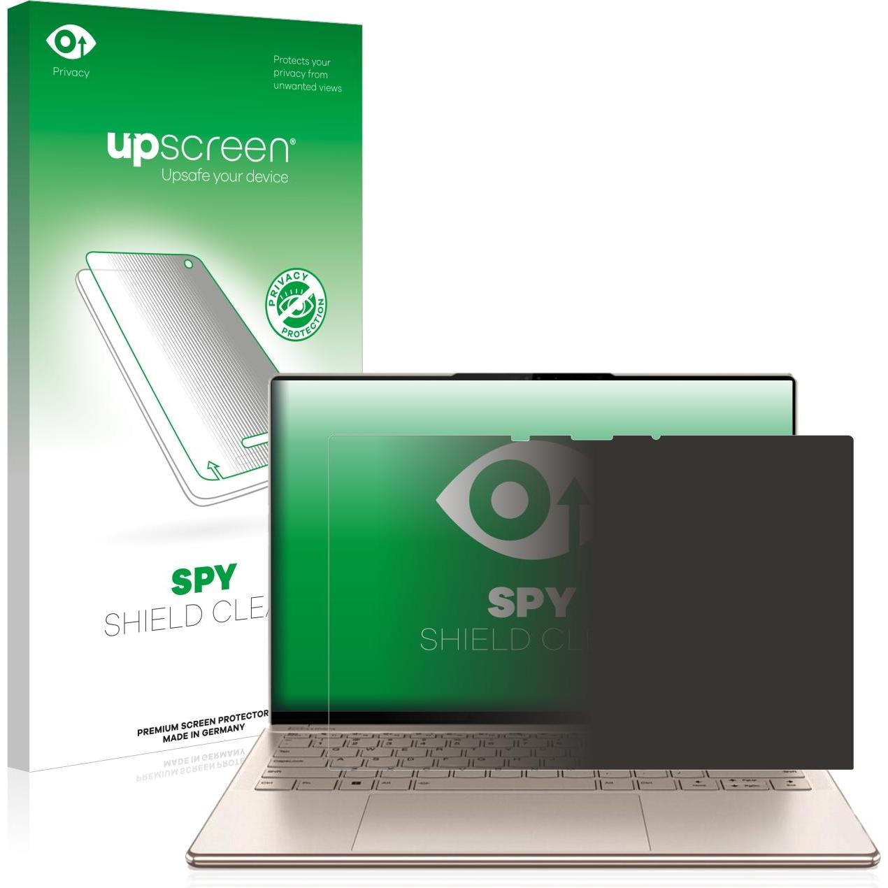 upscreen Spy Shield Blickschutzfolie (14", 16 : 10), Notebook Schutzfolie