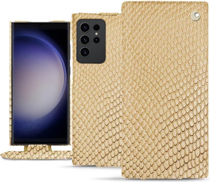 Actual product image Noreve Vertical leather shell (Samsung Galaxy S23 Ultra)