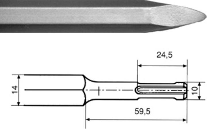 Actual product image Rennsteig Pointed chisel SDS-Plus 250mm
