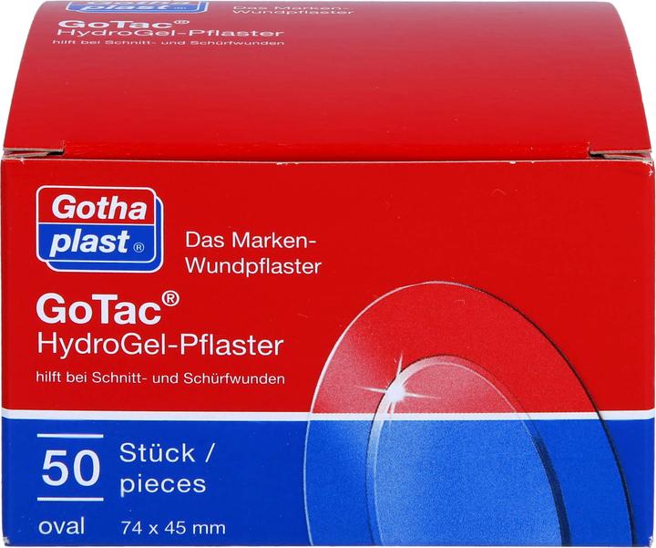 Actual product image Gothaplast GoTac Hydro Gel Plaster 74x45 mm oval, 50 pcs. plasters (50 x)