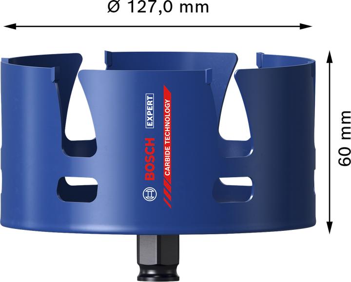 Image du produit Bosch Professional Zubehör Scie cloche Expert Construction Material, 127 x 60 mm (127 millimètres)