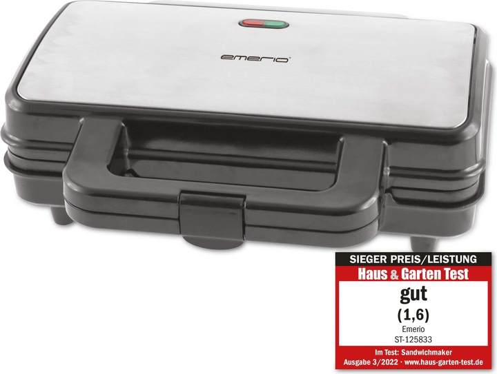Produktbild Emerio Sandwichtoaster 2-Scheiben-Toaster Sandwich-Platten