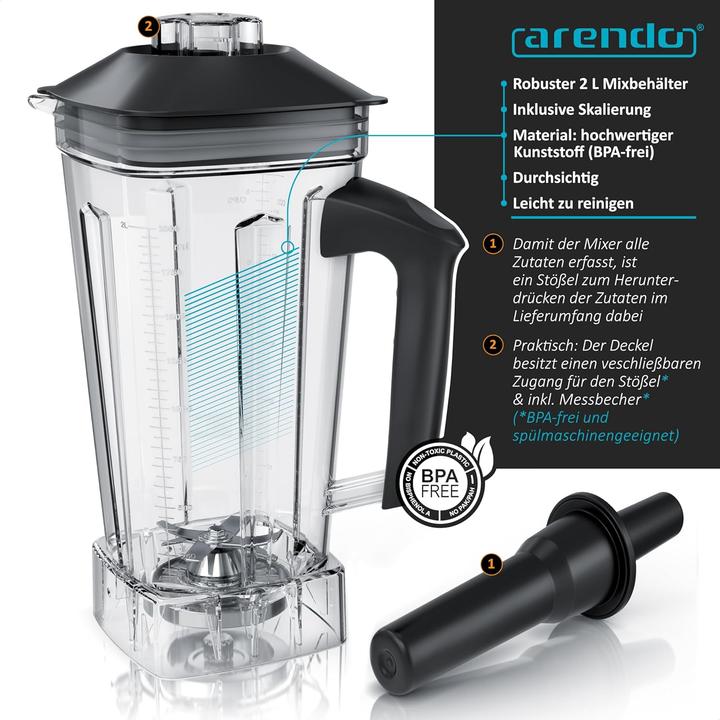 Produktbild Arendo Standmixer mit Touchpanel (2000 W)