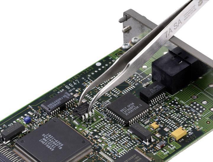 Immagine prodotto Toolcraft Pinzetta di precisione 7a SA Punta a falce, curva 55°, rotonda, fine 120 mm