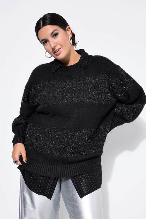 Produktbild Studio Untold Pullover, oversized, Kuschelstrick, Glitzer-Streifen (60)