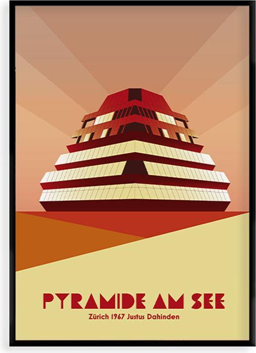 Produktbild S.wert Design Postkarte Zürich Pyramide am See