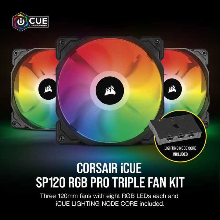 Actual product image Corsair SP120 RGB PRO (120 mm, 3 x)