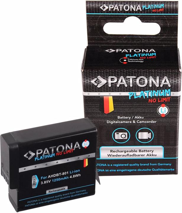 Patona Platinum (Hero 6, Hero 7, Hero 8, GoPro Hero 5, Hero 5 Black, Hero 6 Black, Hero 7 Black)