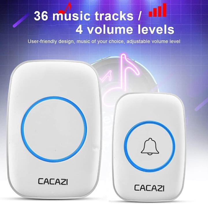 Image du produit Cbx Sonnette de porte sans fil 300M Blanc