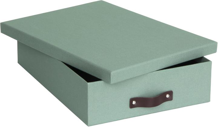 Produktbild Bigso Schachtel Leinenbezug Oskar Teal Soft (26 cm)