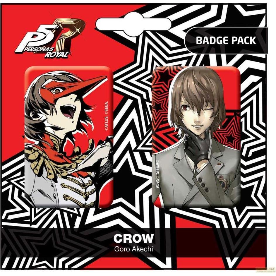 POPbuddies, Anstecknadel, Persona 5 Royal Ansteck-Buttons Doppelpack Crow / Goro Akechi, Mehrfarbig
