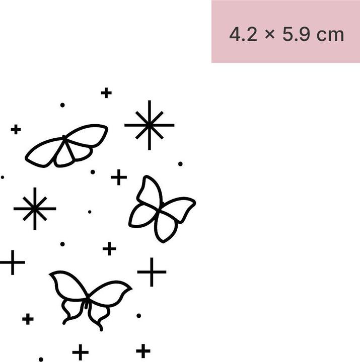 minink Temporary tattoo - butterflies with symbols