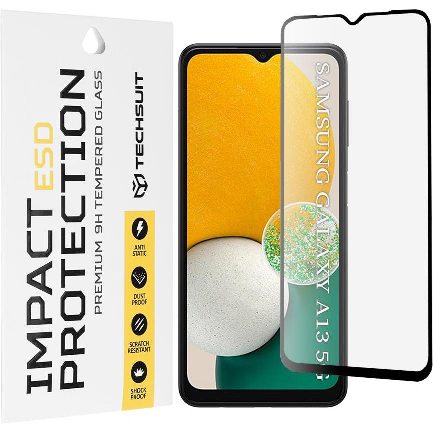 Techsuit - ESD Glass - Samsung Galaxy A13 5G / A04S / A04 - Black (1 pz., Samsung Galaxy A04, Samsung Galaxy A04S, Samsung Galaxy A13 5G), Pellicola p