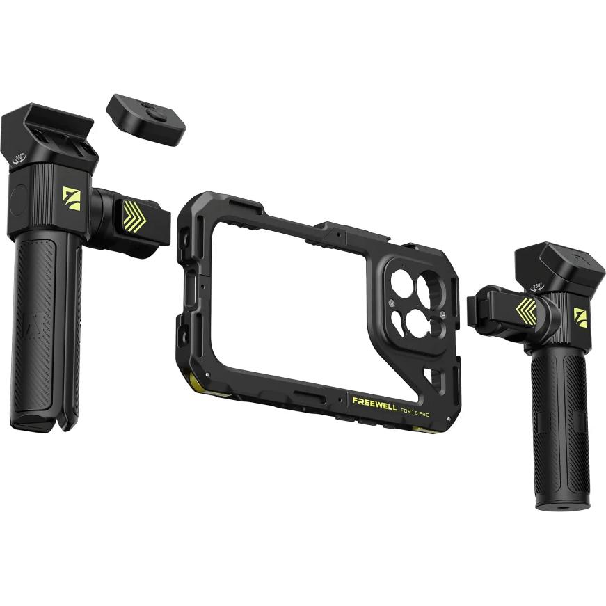 Freewell iPhone 16 Pro Max Genius Rig iPhone 16 Pro Max Genius Rig Cage, Tripod and Monopod Handles, Bluetoot, Weiteres ...