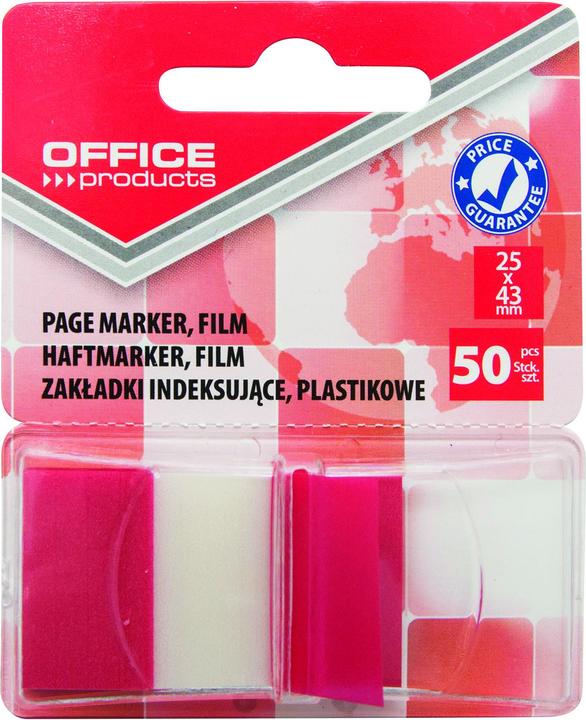Actual product image Office Products Filing register pp, 25x43 mm, 50 registers, blister, red (75 x 4 mm)