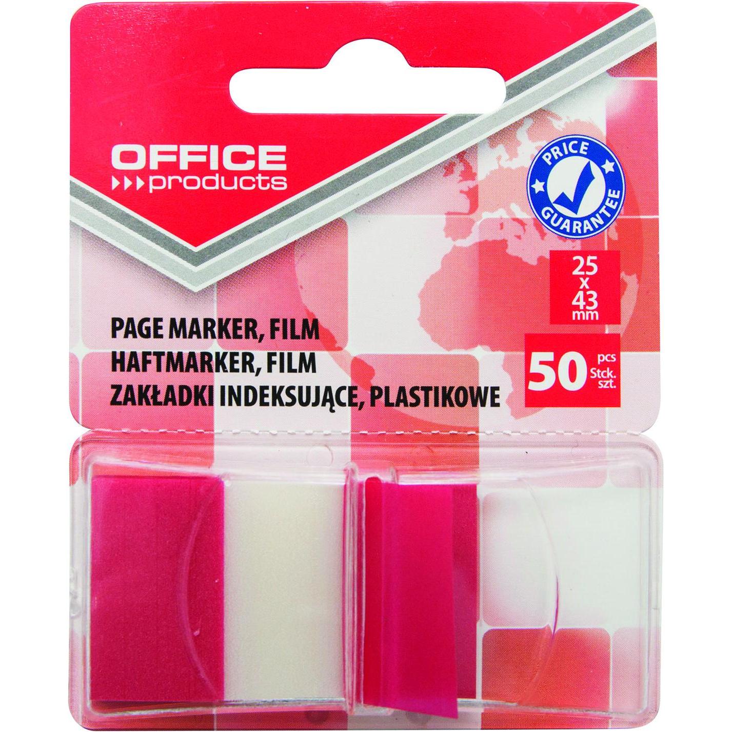 Office Products Abheftregister pp, 25x43 mm, 50 register, blister, rot (41378858)