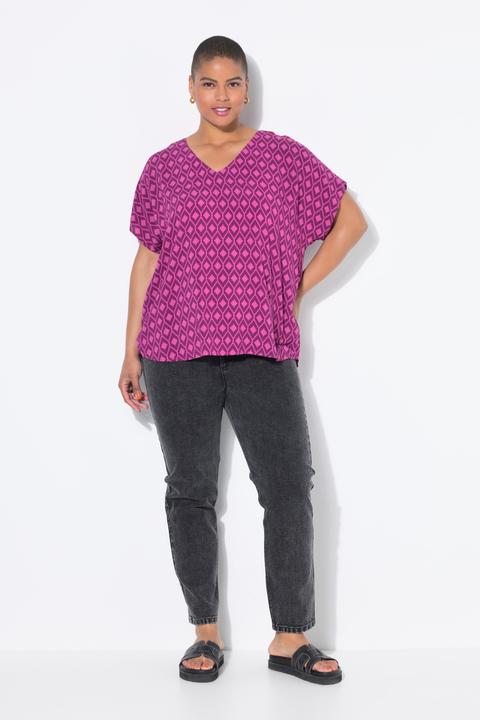 Immagine prodotto Studio Untold Maglia dal taglio oversize con stampa a rombi (42, 44)