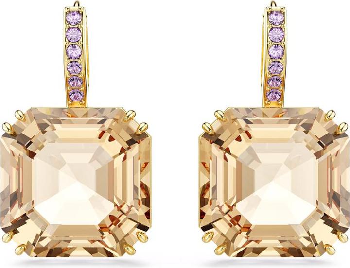 Actual product image Swarovski Millenia Drop Ohrhänger Verschiedene Schliffe Karamell Goldlegierungsschicht (Swarovski Metal)