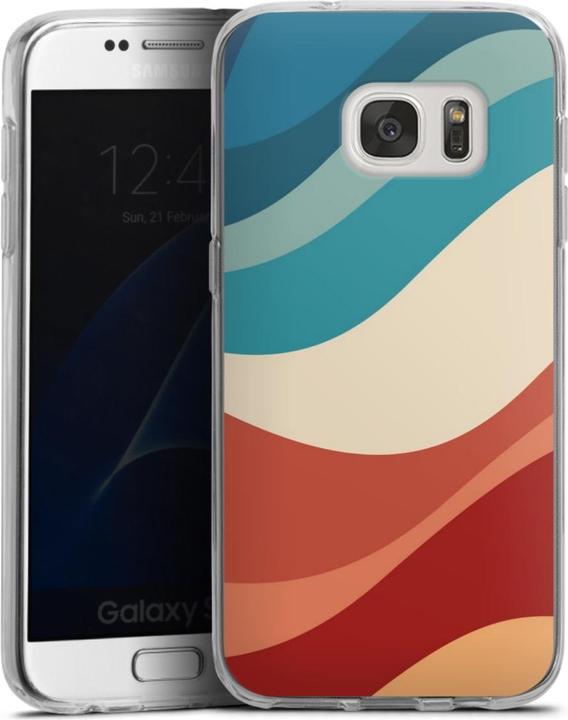 Produktbild DeinDesign Silikon Hülle für Samsung Galaxy S7 Handyhülle Case Smartphone Schutzhülle Farbe Farbverlauf Welle (Samsung Galaxy S7)