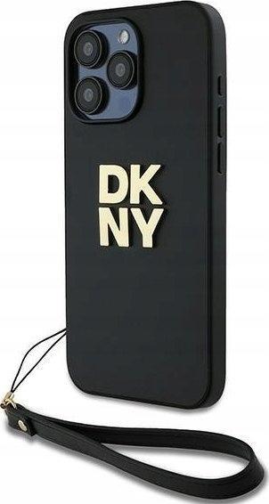 Actual product image DKNY DKHCP16XPBSWSK iPhone 16 Pro Max 6.9" czarny/black hardcase Wrist Strap Stock Logo (Apple iPhone 16 Pro Max)