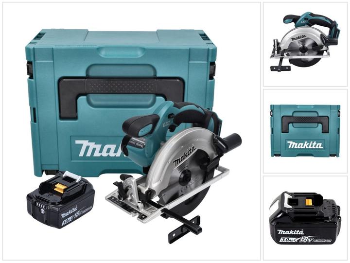 Actual product image Makita DSS 611 F1J cordless circular saw 18 V 165 mm + 1x battery 3.0 Ah + Makpac - without charger