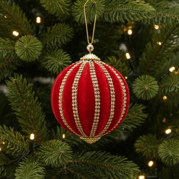 Actual product image Mon Chouchou Weihnachtskugel Samt rot