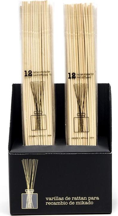 Cereria Molla CM-Set 12 sticks pour diffuseurs, naturel