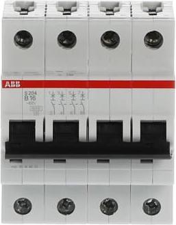 Produktbild ABB S204-B16 Sicherungsautomat 16A pro M compact 4-polig