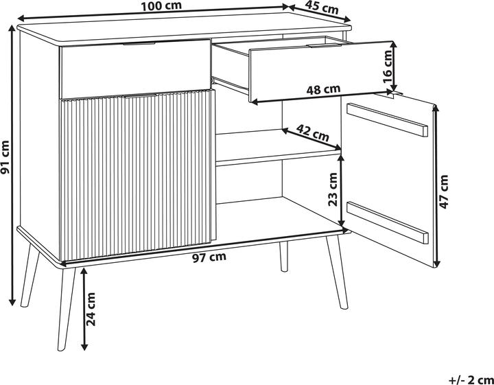 Actual product image Beliani Timmins (45 x 100 x 90 cm)