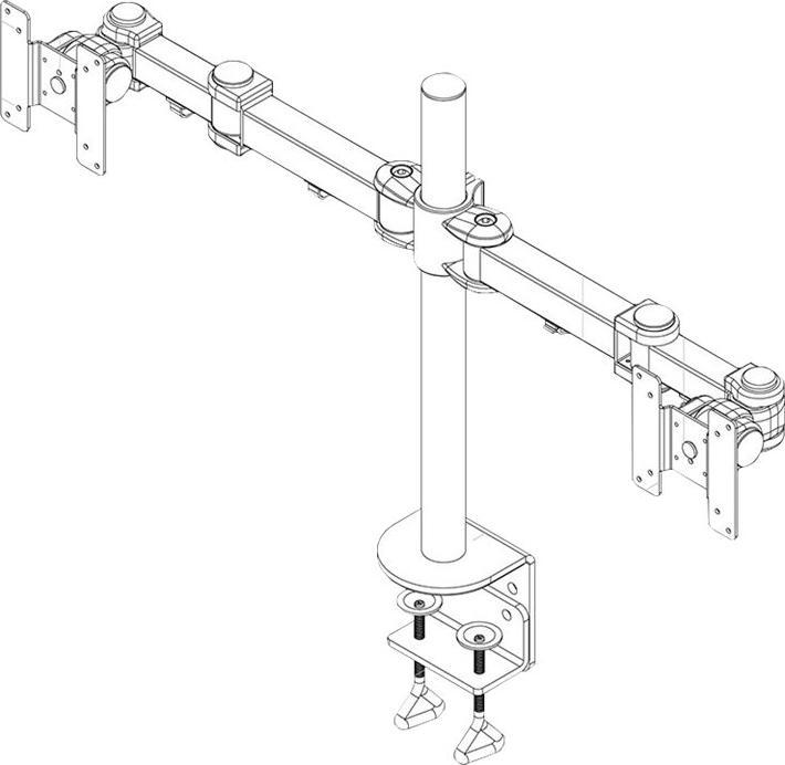 Produktbild Neomounts TIS 10"-27" 2TFT 6 Gelenke schwarz (Tisch, 27", 12 kg)
