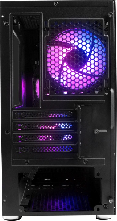 Actual product image Natec GENESIS Irid 353 ARGB - Micro Tower - PC - Acrylonitrile Butadiene Styrene (ABS) - S (ATX, Mini-ATX)