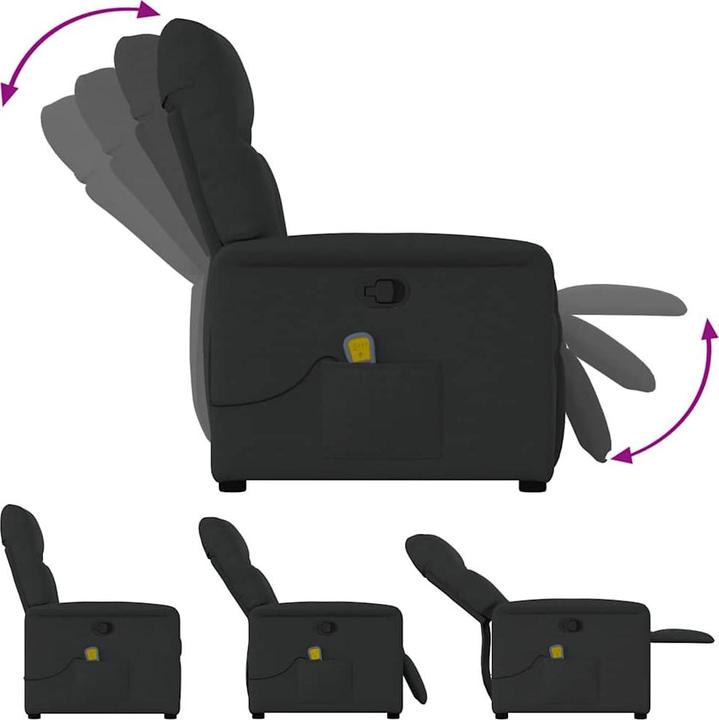 Actual product image vidaXL Massage chair black fabric
