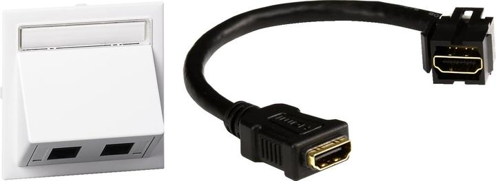 Immagine prodotto Schneider Electric Kit multimediale Cavo HDMI e coperchio angolare RAL 9016 Tipo: CYB-KIT HDMI INS60510 (Tubazione, 50 cm)