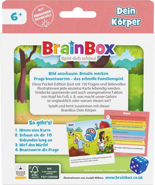 Actual product image Brainbox Pocket - Your body (German, 2 Players)