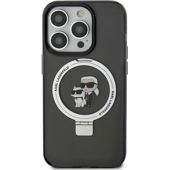 Karl Lagerfeld KLHMN61HMRSKCK iPhone 11 / Xr 6.1" czarny/black hardcase Ring Stand Karl&Choupettte M (Apple iPhone 11), ...