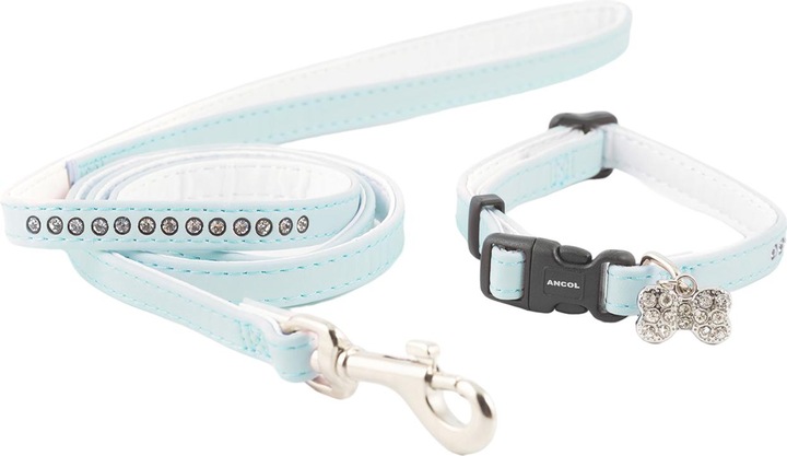 Produktbild Ancol Hundehalsband und Hundeleine Set Small Bite Mit Strass besetzt (23, 24, 25, 27, 28, 29, 30, Hund, Allgemein)