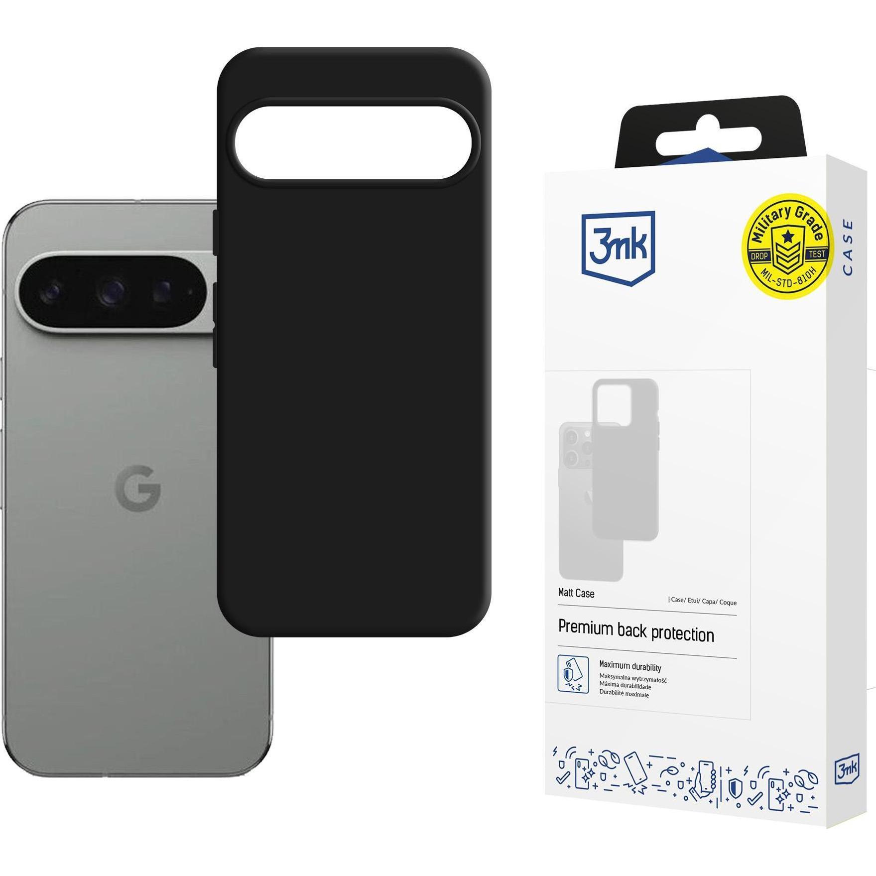 3MK Google Pixel 10/Google Pixel 10 Pro - Matt Case (Google Pixel 10 Pro, Google Pixel 10), Cover Smartphone, Nero