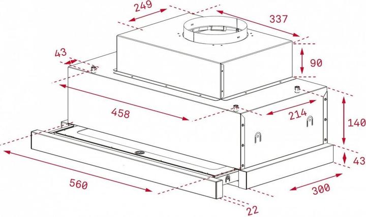 Produktbild Teka CNL 6815 PLUS Halb eingebaut (Pullout) Edelstahl ³/h