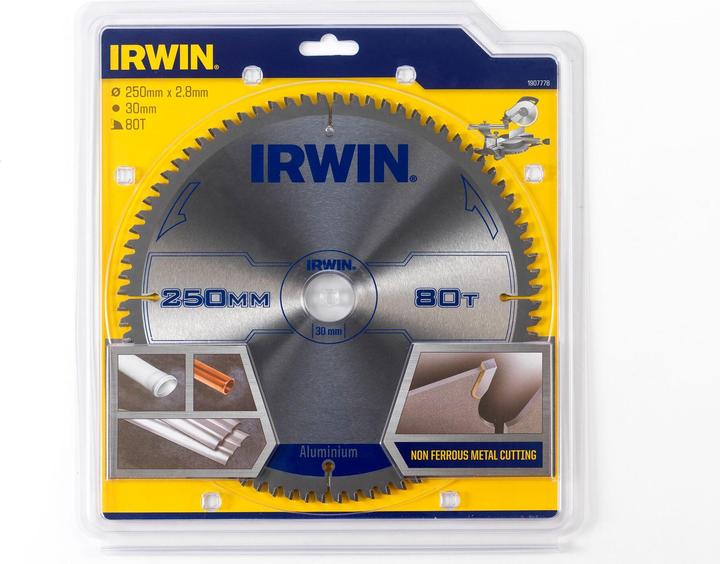 Productafbeelding Irwin IRW1907778 250 x 30 mm 80-tands professioneel cirkelzaagblad - Aluminium