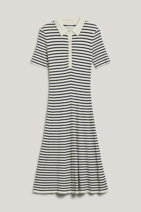 Image du produit GANT Robe Rugger à Rayures en Côtes (L)