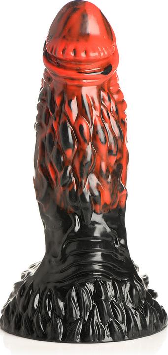Actual product image Frisky Vulcan - Silicone Dildo - Black/Red