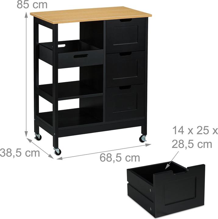 Produktbild Relaxdays Küchenwagen