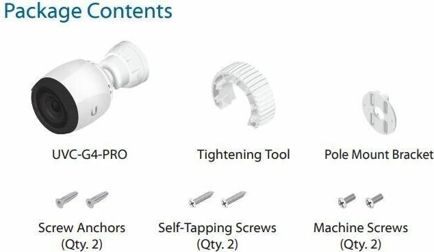 Actual product image Ubiquiti UniFi UVC-G4-PRO-3 (3840 x 2160 pixels)