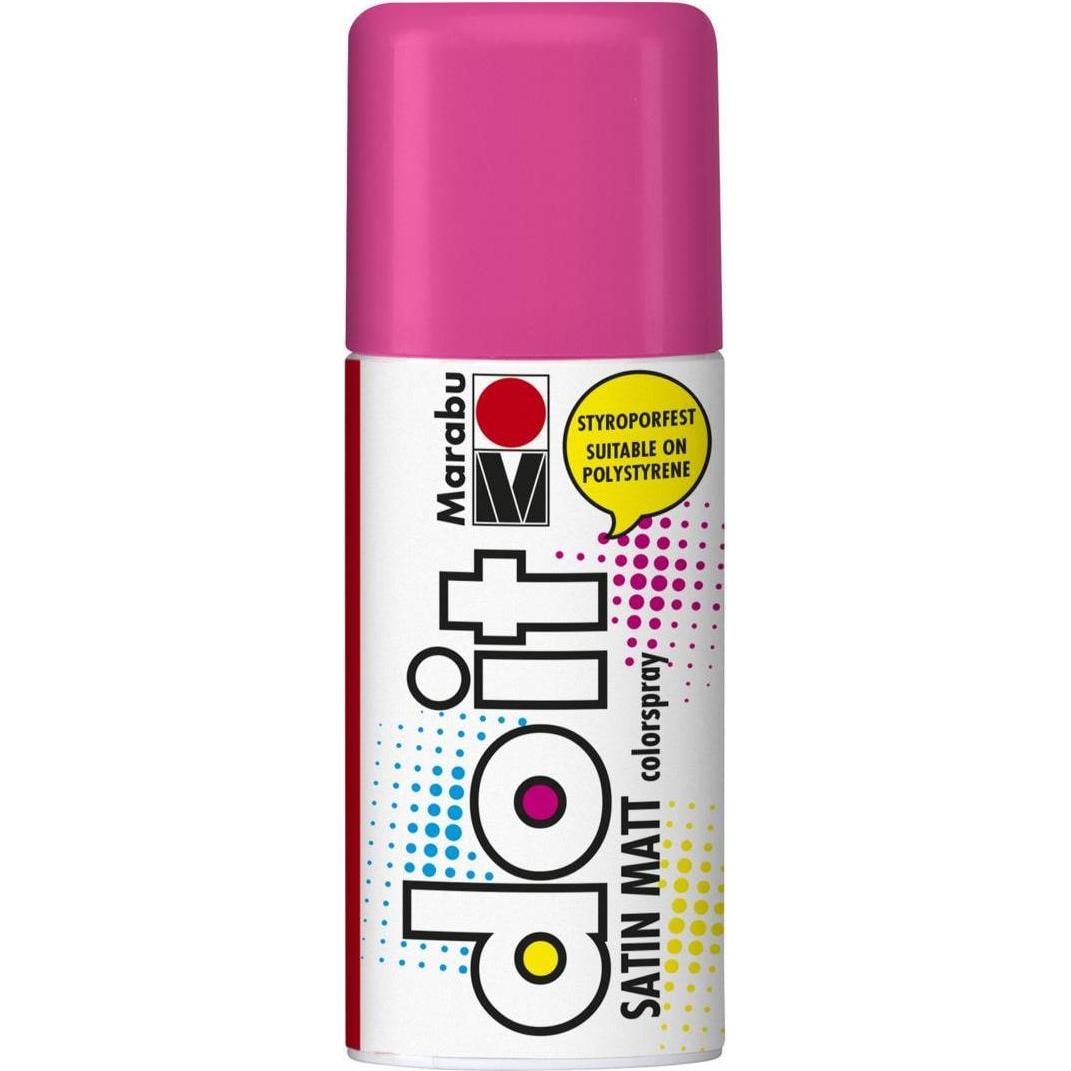 Marabu, Künstlerfarbe + Bastelfarbe, Sprühfarbe do it Satin matt (Fuchsia, 150 ml)